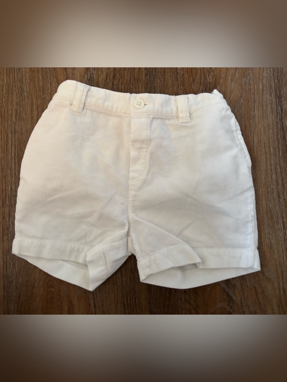 Ralph Lauren White Corduroy Shorts 9m